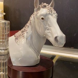 Lladro Porcelain Horse Head Retired Piece 1991 Jose Luis Alvarez EUC Vintage